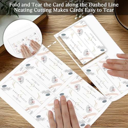 MaxGear 240Pcs Matte White Tent Cards for Table Settings