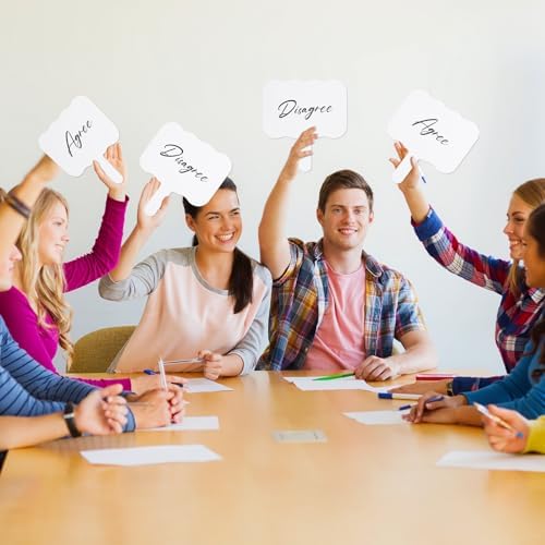 Seajan 200 Pcs Dry Erase Answer Paddles Double Sided