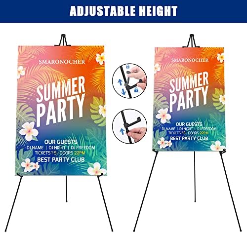 63 Portable Metal Easel Stand - Black