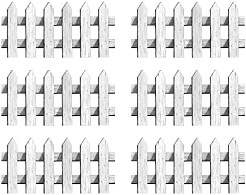 Beistle 6 Piece White Picket Fence Border Decorations