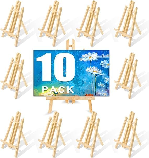 Qatalitic 10PCS 12 Inch Wooden Easel Stand