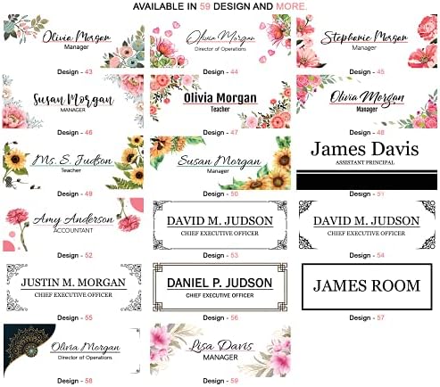 Personalized Desk Name Plate with Wood Holder