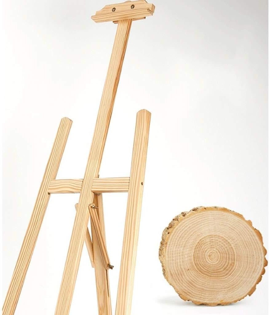 Adjustable A-Frame Wooden Easel for Display and Painting