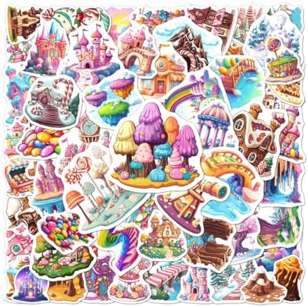 108 PCS Candyland Stickers for Kids Crafts and Party Favors