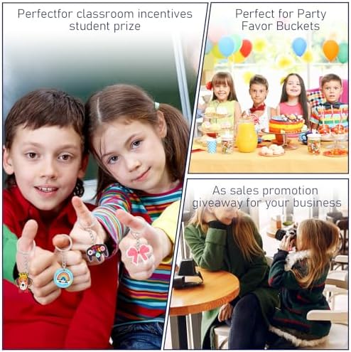 20Pcs Mixed Cute Keychains Set for Classroom Gifts and Party Favors