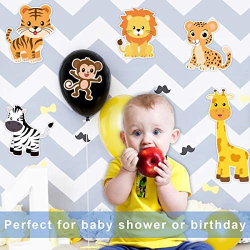 Zoo Animal Cutouts for Baby Shower Birthday Bulletin Board 21 Count