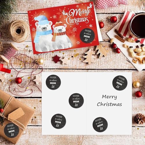 3in Round Label Stickers 100pcs for Home is Where Mom is Quotes