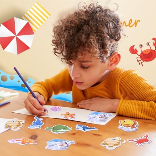 Zhanmai 60 Pack Ocean Animal Sticky Notes Set