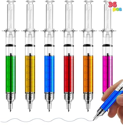 JOYIN 36pk Retractable Syringe Pens Bulk Party Favors