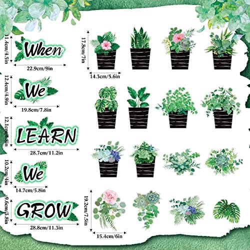 Pajean 58 Pcs Plant Bulletin Board Decorations