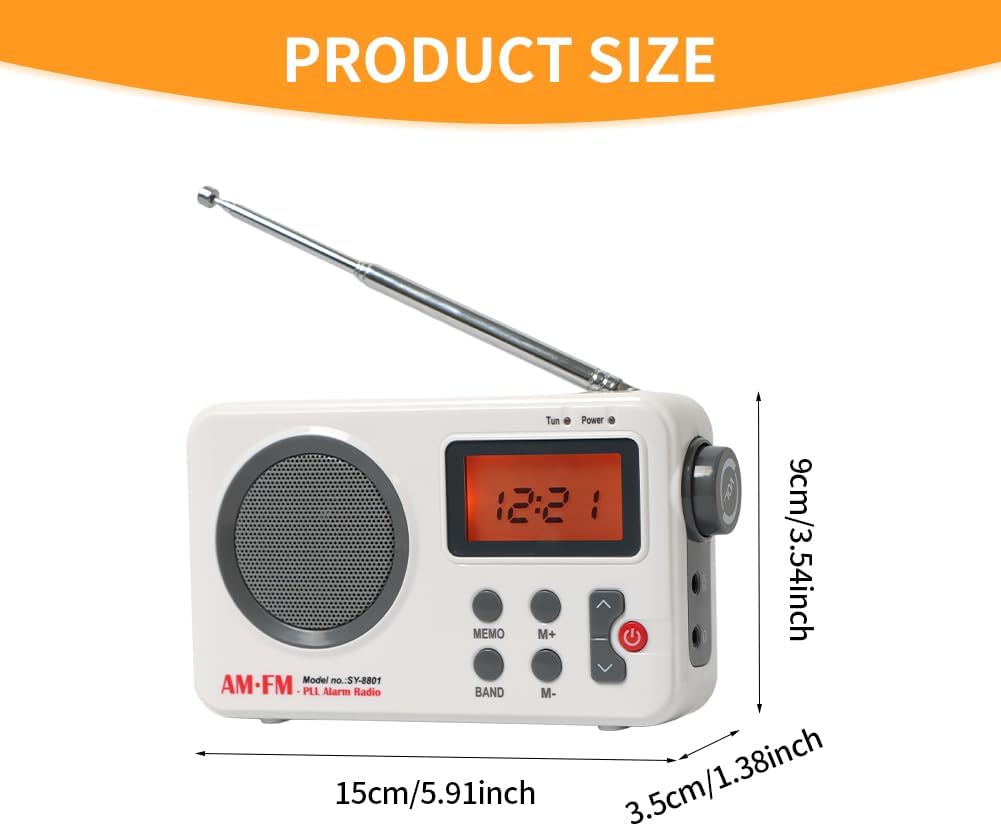 Portable Shower Speaker With HD LCD Display and 20 Preset Stations