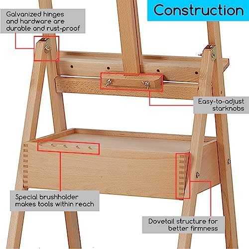 MEEDEN Adjustable Easel with Storage Drawer