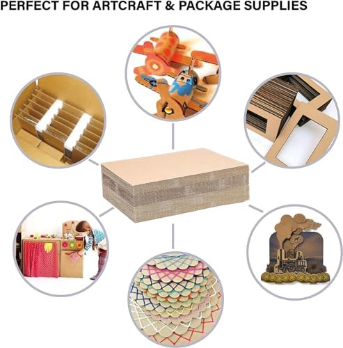 50 Pack 9x12 Inch Corrugated Cardboard Sheets