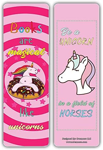Creanoso Cool and Amazing Unicorn Bookmarks 30-Pack