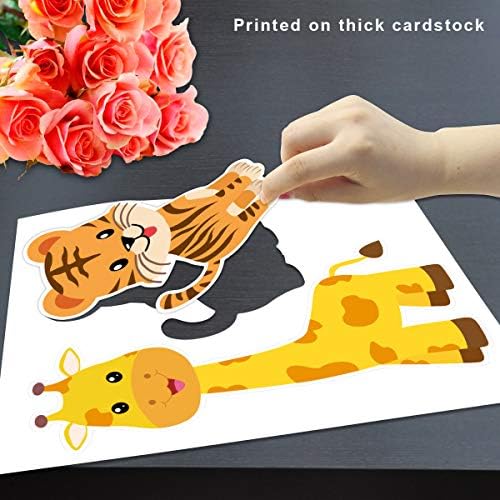Zoo Animal Cutouts for Baby Shower Birthday Bulletin Board 21 Count