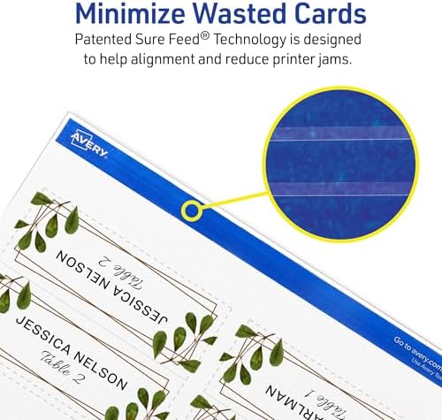Avery 150 Blank Tent Cards with Sure Feed Technology