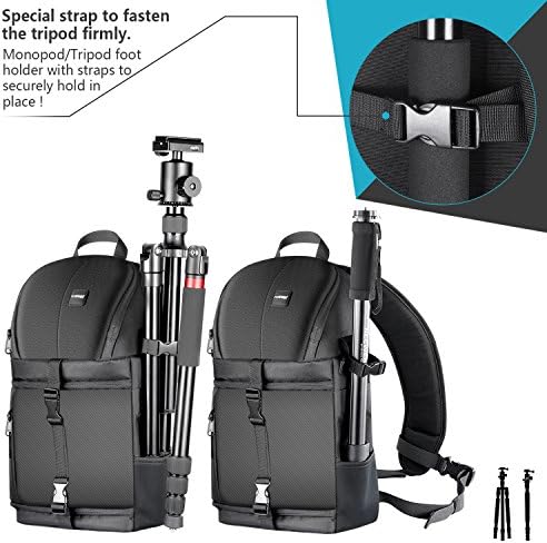 Neewer Professional DSLR Camera Case Sling Backpack with Waterproof Interior