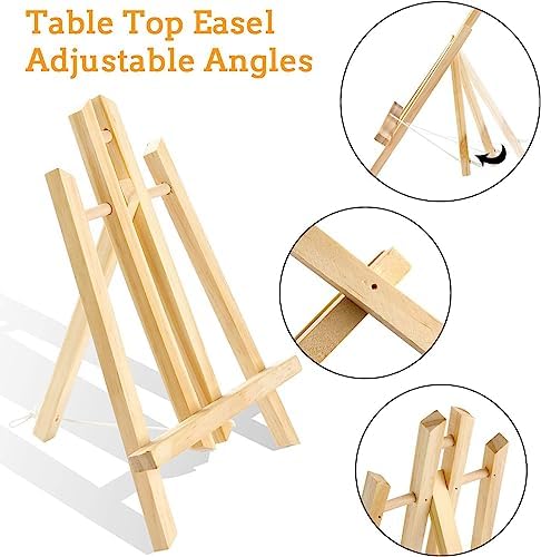 Qatalitic 10PCS 12 Inch Wooden Easel Stand