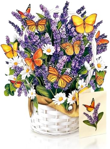 Freshcut Paper Pop Up Cards Lavender Butterflies