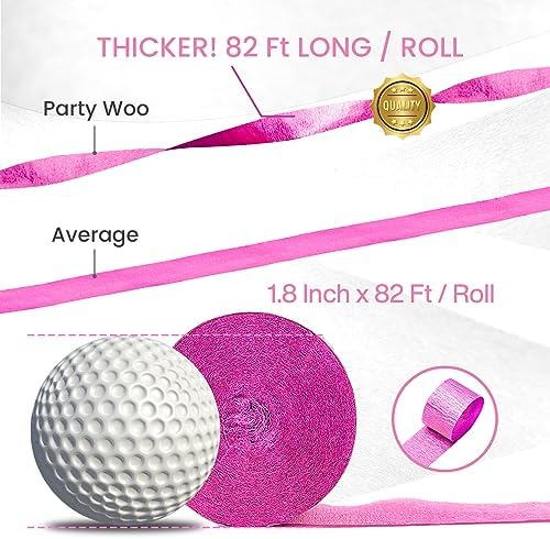 PartyWoo Crepe Paper Streamers 6 Rolls 492ft 1