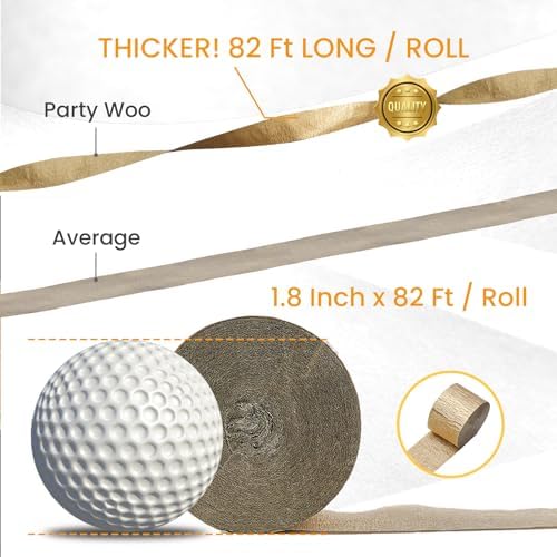 PartyWoo Green Crepe Paper Streamers 10 Rolls 820 Ft Pack