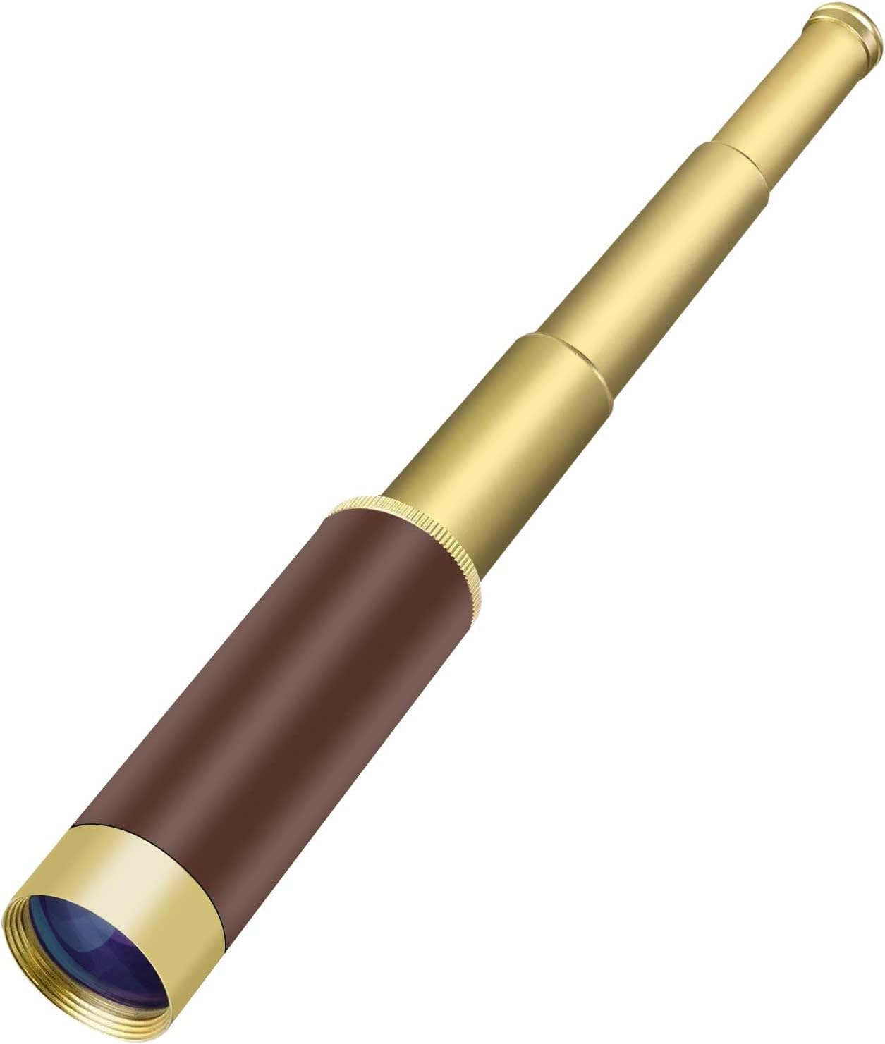 Pirate Monocular Telescope for Kids Adults 25x30 Zoom Portable Spyglass
