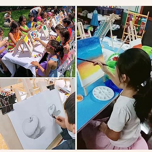 3pcs 118 Inch Wood Easels for Kids and Painting