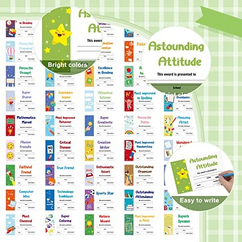 Jutom 45 Pcs End of School Year Awards Certificates