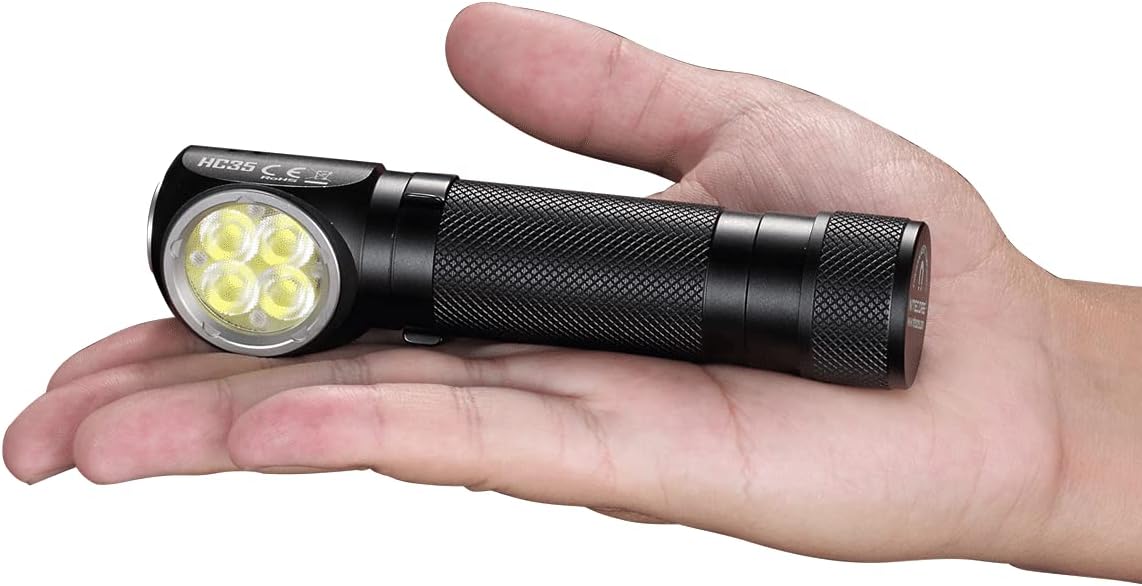 Nitecore HC35 Rechargeable Headlamp with USB Charger and Adapters