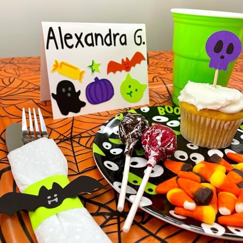 226 Pieces Halloween Punch Out Paper Craft Kit with 2-Sided Card Stock
