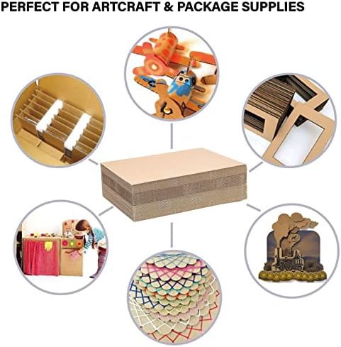 50 Pack 8x10 Inch Corrugated Cardboard Sheets