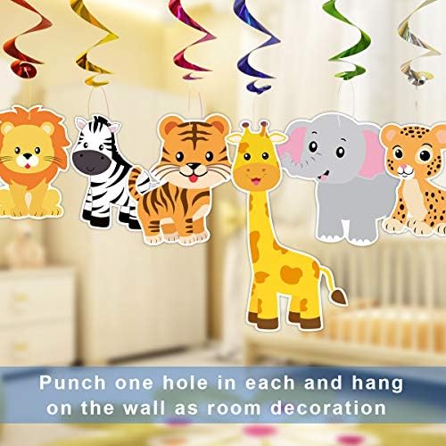 Zoo Animal Cutouts for Baby Shower Birthday Bulletin Board 21 Count