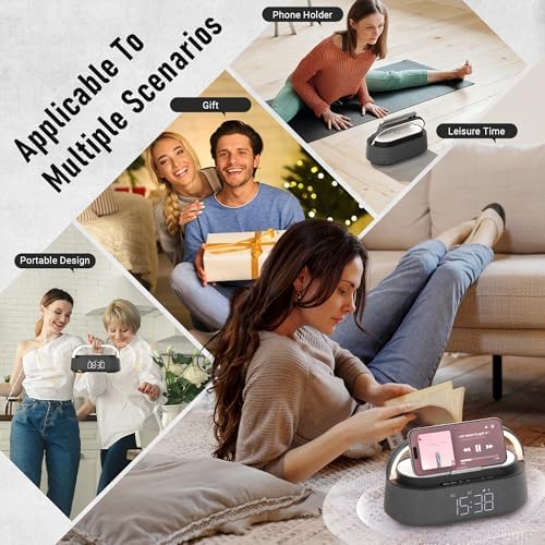 FREEFISH 6-in-1 Bluetooth Speaker with Wireless Charger and Night Light