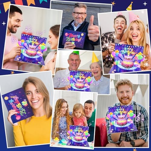 Musical Pop Up Birthday Card with Light and Candle