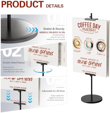 DTK Adjustable Art Easel Stand for Home and Events