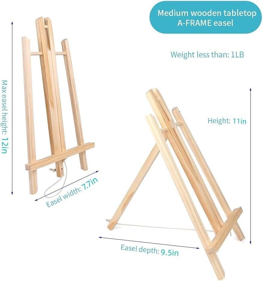 3pcs 118 Inch Wood Easels for Kids and Painting