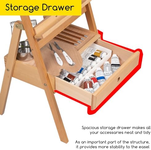 MEEDEN Adjustable Easel with Storage Drawer