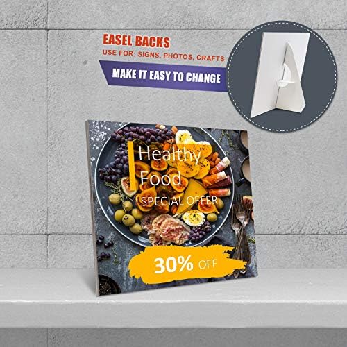 Golden State Art 12 Inch Self Stick Easel Back Display Pack of 50