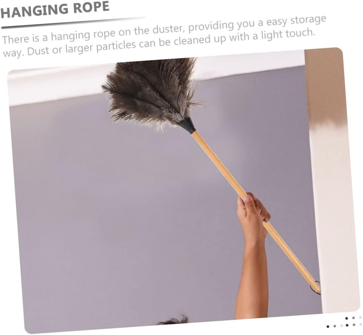 2pcs Feathered Duster with Random Handle for Furniture Cleaning