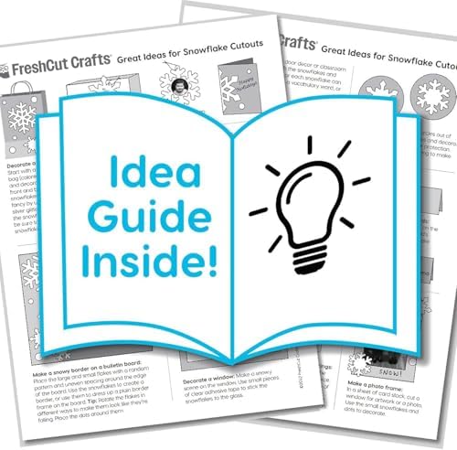 80 Pieces Snowflake Paper Cutouts with Idea Guide