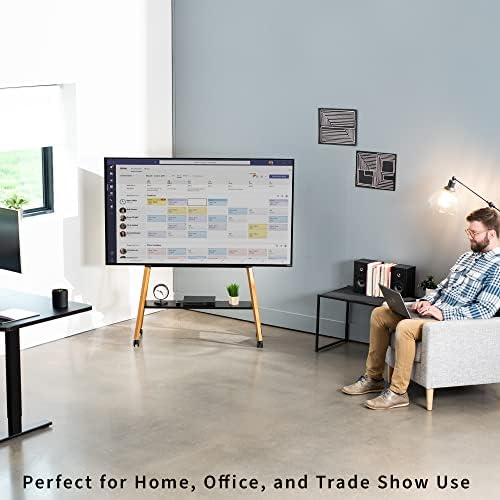 VIVO Rolling Artistic Easel TV Stand 49-75 inch Black Frame