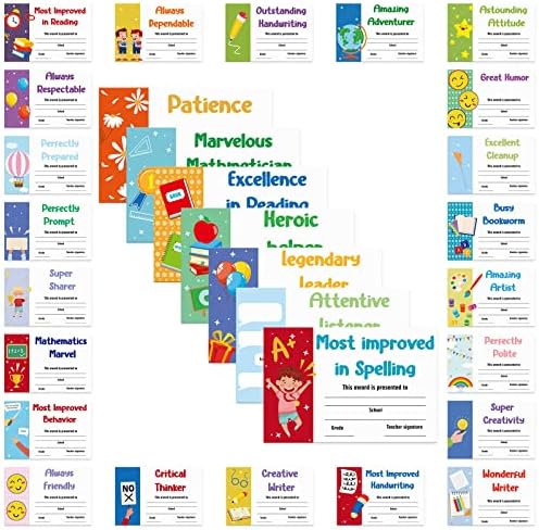 Jutom 45 Pcs End of School Year Awards Certificates