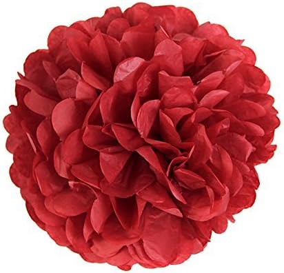 Fascola Christmas Tissue Paper Flowers 18 Pieces