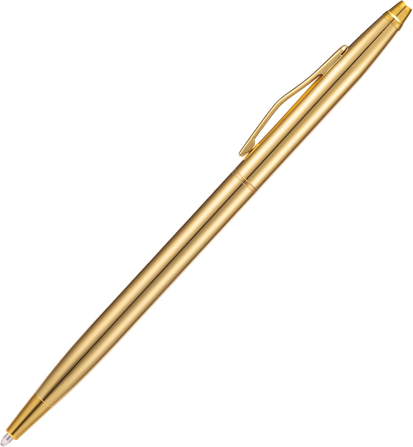 Wikult 6-Piece Golden Slim Metal Ballpoint Pen Set