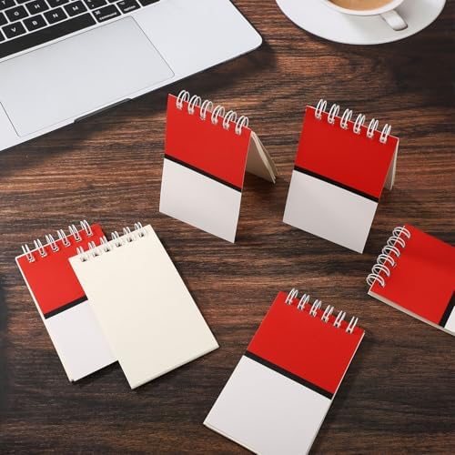 24pcs Mini Spiral Notebooks Red White Cartoon Anime Theme