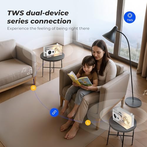 Portable Bluetooth Speaker with Lights and Subwoofer