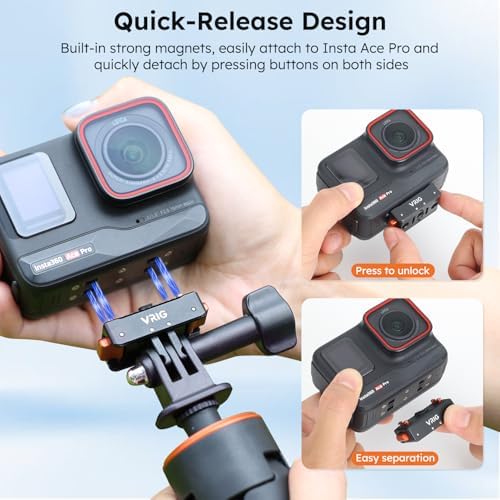 VRIG Magnetic Quick Release Mount for Insta360 Ace Pro2 X5 X4 X3