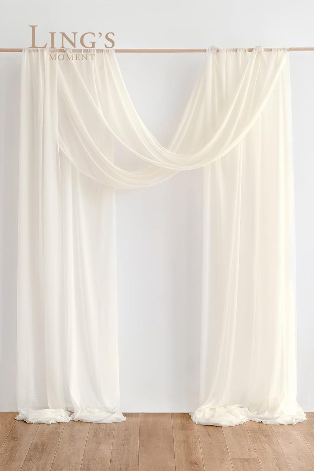 Lings Moment Wedding Arch Draping Fabric 2 Panels 32ft x 30in