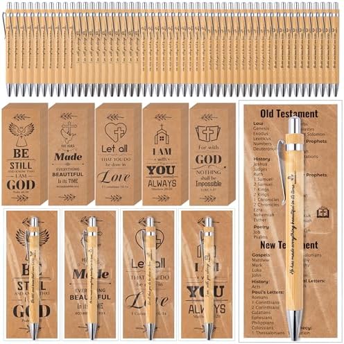 Haooryx Christian Bible Verse Bamboo Bookmark Set