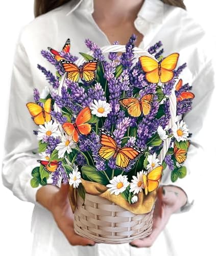Freshcut Paper Pop Up Cards Lavender Butterflies